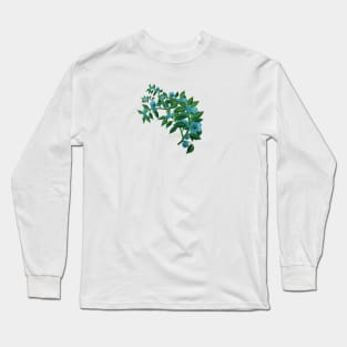 Branch of blueberries with leaves Long Sleeve T-Shirt